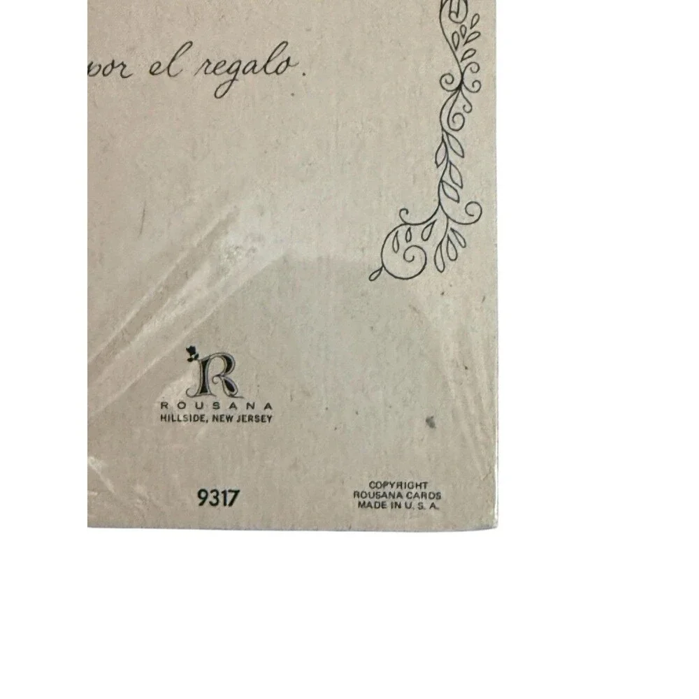 Vintage Rousana Spanish Bridal Shower Thank You Cards 10 Envelopes NOS